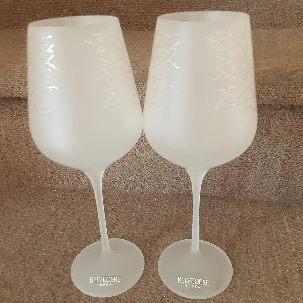 Belvedere Vodka wine glasses